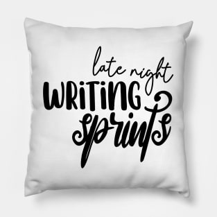 Late night writing sprints Pillow