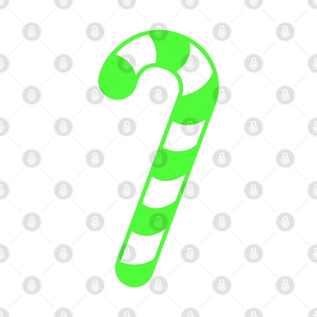 GREEN AND WHITE CANDY CANE - CUTE CHRISTMAS DESIGN by iskybibblle