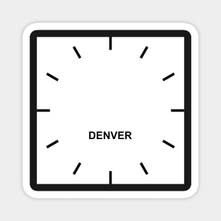 DENVER Time Zone Wall clock Magnet