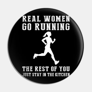 Run with Laughter, Cook with Joy! Real Women Go Running Tee - Embrace Fitness & Fun in this Hilarious T-Shirt Hoodie! Pin
