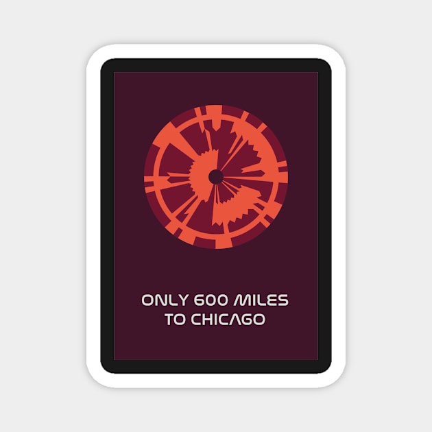 JPL/NASA Perseverance Parachute "600 miles to Chicago" Request Poster #7 Magnet by Walford-Designs