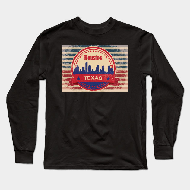 Houston Texas Houston Camiseta Manga Larga Teepublic Mx