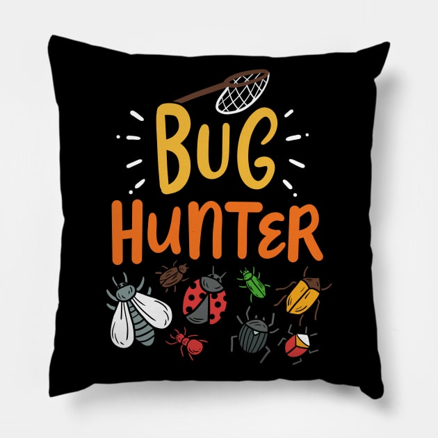 Bug Hunters Entomologist Entomology Insect Ladybug Pillow by KAWAIITEE