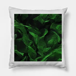 Green Texture Waves Pillow