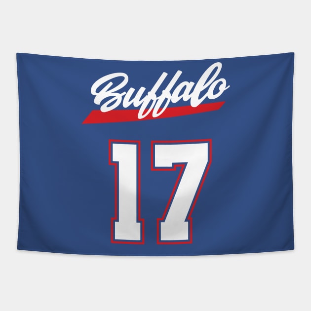 Josh Allen Buffalo Bills Tapestry by johnnystackart