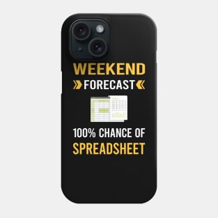 Weekend Forecast Spreadsheet Spreadsheets Phone Case