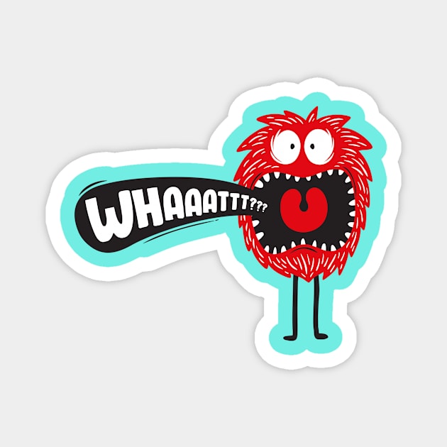 Funny Monster T-shirt Magnet by Dreamlin