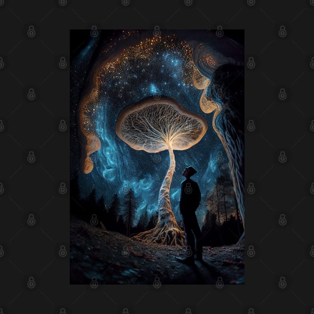 Celestial Mycelium by Legendary T-Shirts