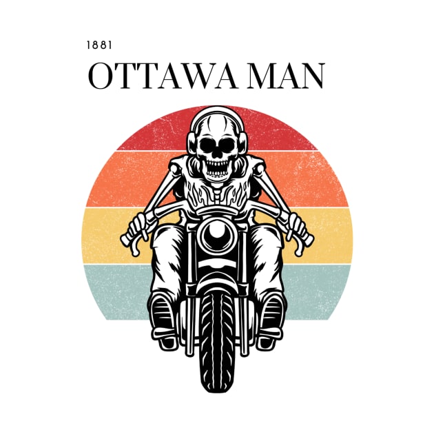 vintage sunset motorcycle ottawa man design by hasanclgn