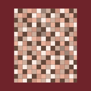 Warm, Neutral, Mosaic, Grid, Checkerboard T-Shirt