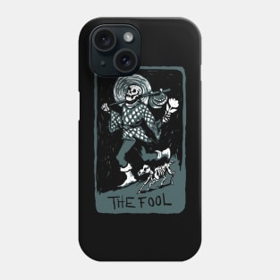 Dog Moon Tarot Card The Fool Phone Case