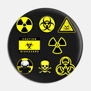 Biohazard warnings Pin