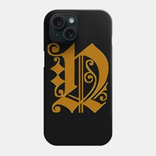 Golden Letter N Phone Case