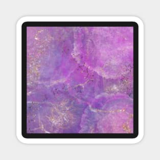 Abstract Magenta metallic Fresco Magnet