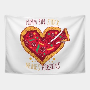 Pizza Heart Design Tapestry