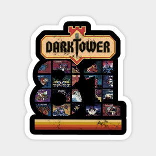 Distressed Dark Tower Board Game Retro Vintage 1981 Magnet