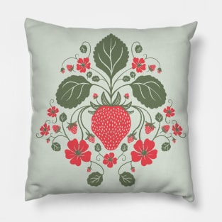 Wild Strawberry Botanical Pillow