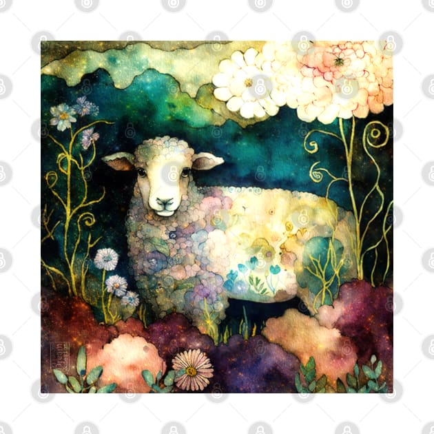 Sheep , Watercolor Farm Animals by Dream and Design