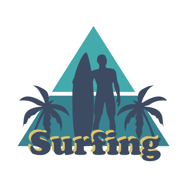 Surfing vintage calm urban style for beach life by ValiCreation