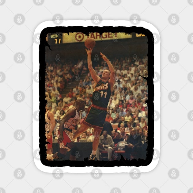 Detlef Schrempf - Vintage Design Of Basketball Magnet by JULIAN AKBAR PROJECT