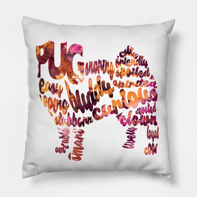 Pug Pillow by inspirowl