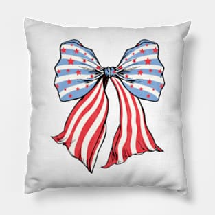 Coquette American Flag Funny Independence Day Pillow