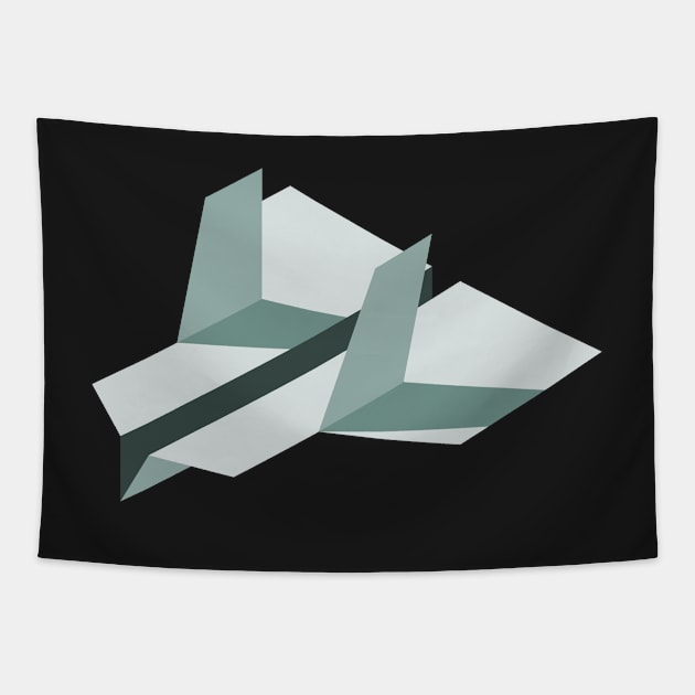 Vector Paperplane Wildebeest Tapestry by Softawareness