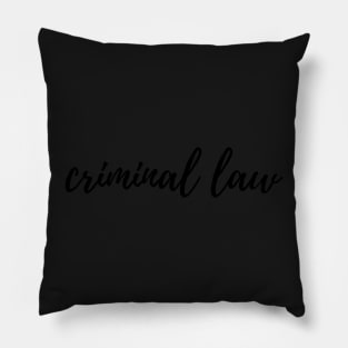 Criminal Law Binder Label Pillow