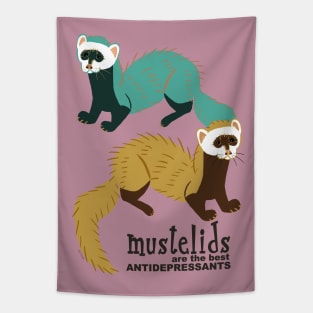 Mustelids are the best antidepressants N3 Tapestry