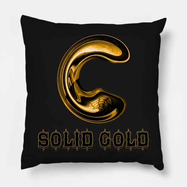 24 carat Solid Gold Millionaire Sacred Geometry 3D Pillow by PlanetMonkey