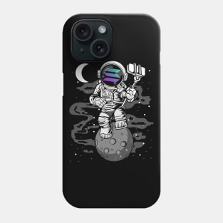 Astronaut Selfie Solana Coin To The Moon Crypto Token Cryptocurrency Wallet Birthday Gift For Men Women Kids Phone Case