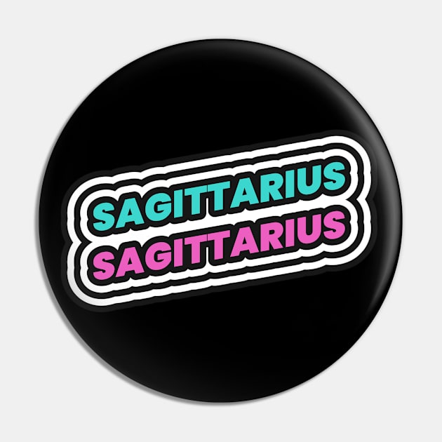 Sagittarius Pin by Tip Top Tee's