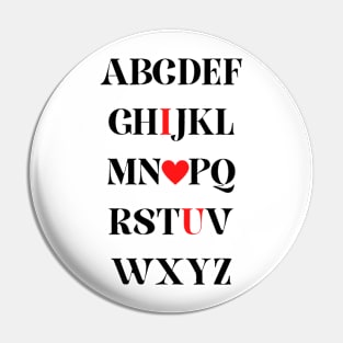 alphabet i love you Pin
