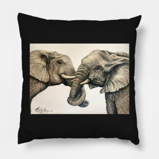 Two Trunks One Love Pillow