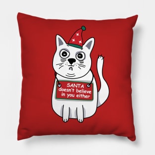 Grumpy christmas cat, Pillow