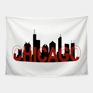 Chicago Skyline Art Tapestry