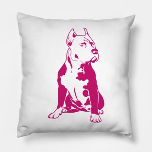 Pink Pitbull Pillow