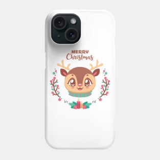 Cute festive reindeer design Phone Case