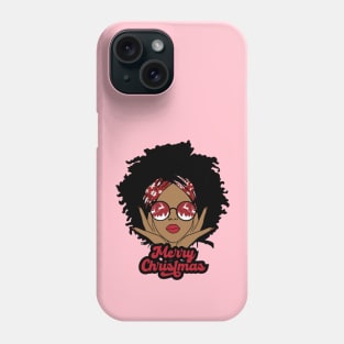 Merry Christmas, Black Girl Christmas Magic Phone Case