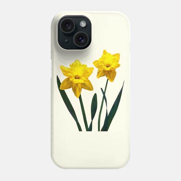 Yellow Daffodil Pair Phone Case by SusanSavad