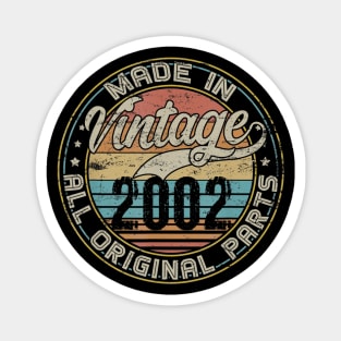 Classic 18th Birthday Gift For Men Women Vintage 2002 Magnet