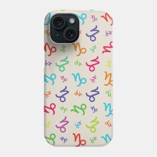 Pattern Capricorn Zodiac Sign Horoscope Astrology Symbol Creme Phone Case