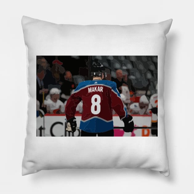 Cale Makar Paining Pillow by gktb