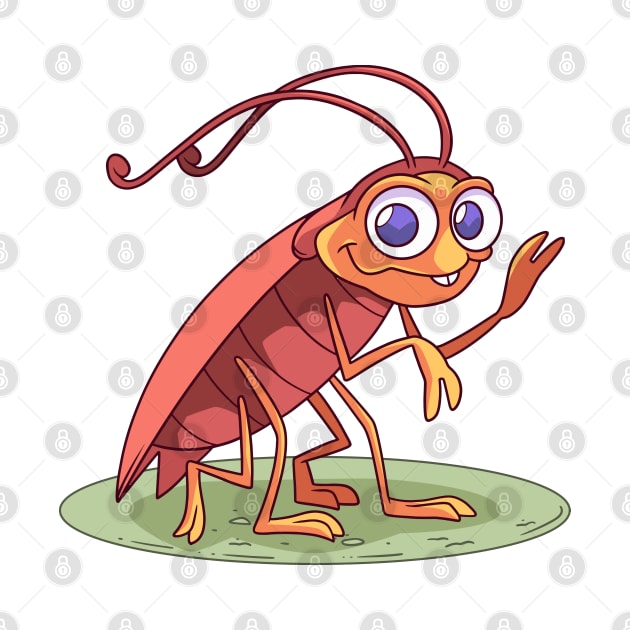 Coclroach Cartoon Funny by Mako Design 