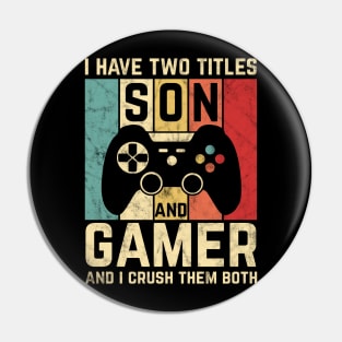 Vintage Video Games Retro Gamer Gift For Boys Son Pin