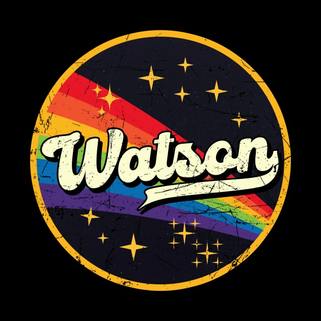 Watson // Rainbow In Space Vintage Grunge-Style by LMW Art