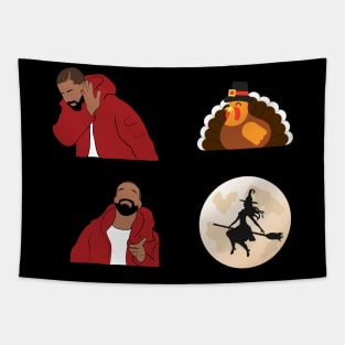 Halloween meme witch spooky season Tapestry