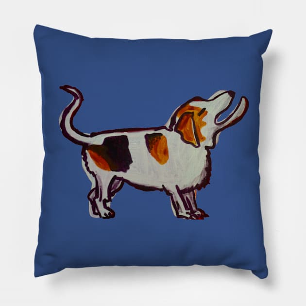 Beagle Pillow by SPINADELIC