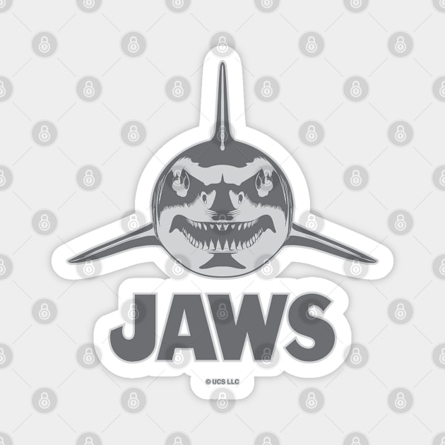 Jaws Face To Face (Sharkskin Gray) Magnet by avperth