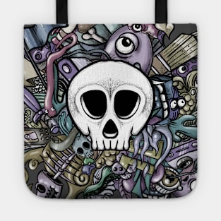 Doodle Skull Tote